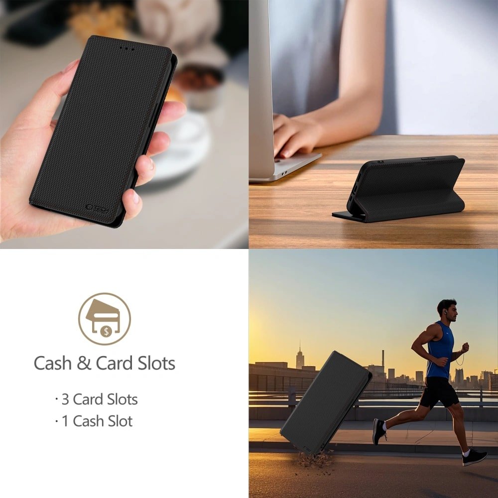 Tech - Protect Samsung Galaxy S25 Ultra Wallet RS Θήκη Πορτοφόλι Stand από Δερματίνη - Black / Red