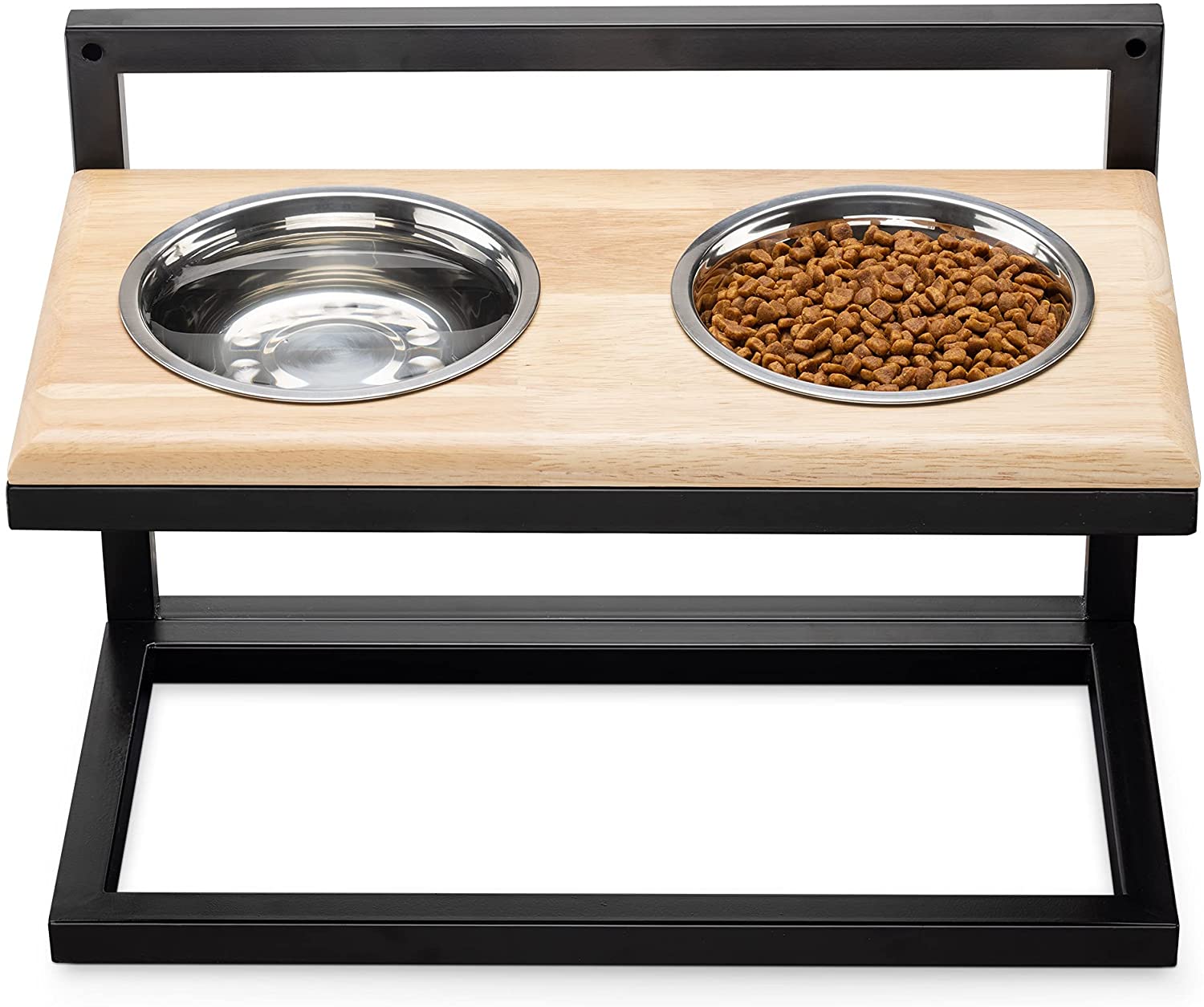 Navaris Dog Bowl Feeding Stand - Ανυψωμένα Μπολ Φαγητού σε Σταντ για Κατοικίδια - 450 ml - Black - 51387.1.02