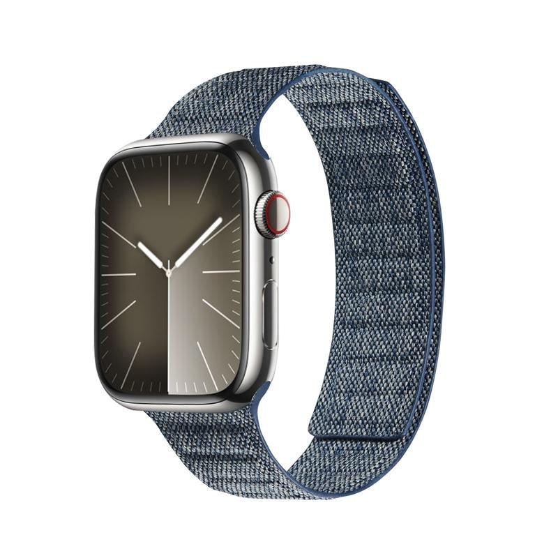 Crong Λουράκι Apple Watch 4/5/6/7/8/9/10/11 - SE (1/2/3) - ULTRA (1/2/3) - 44/45/46/49mm από Νάιλον - Melange - Blue Melange