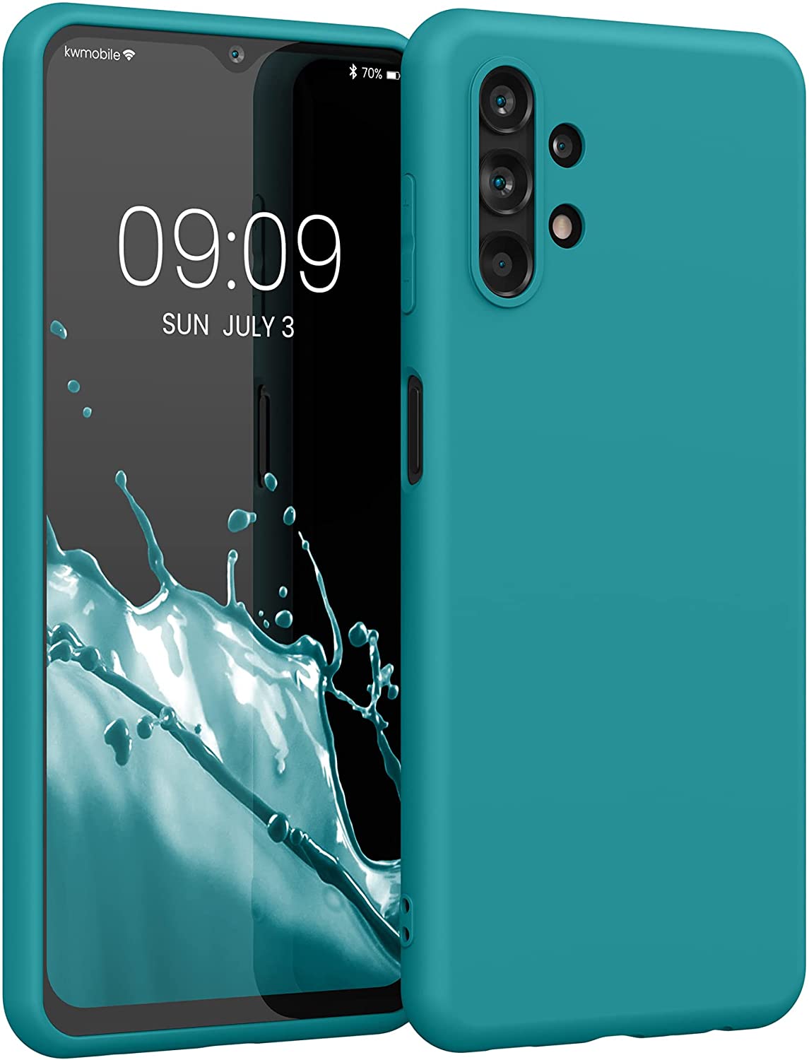 KW Samsung Galaxy A13 4G Θήκη Σιλικόνης TPU - Teal Matte - 57805.57