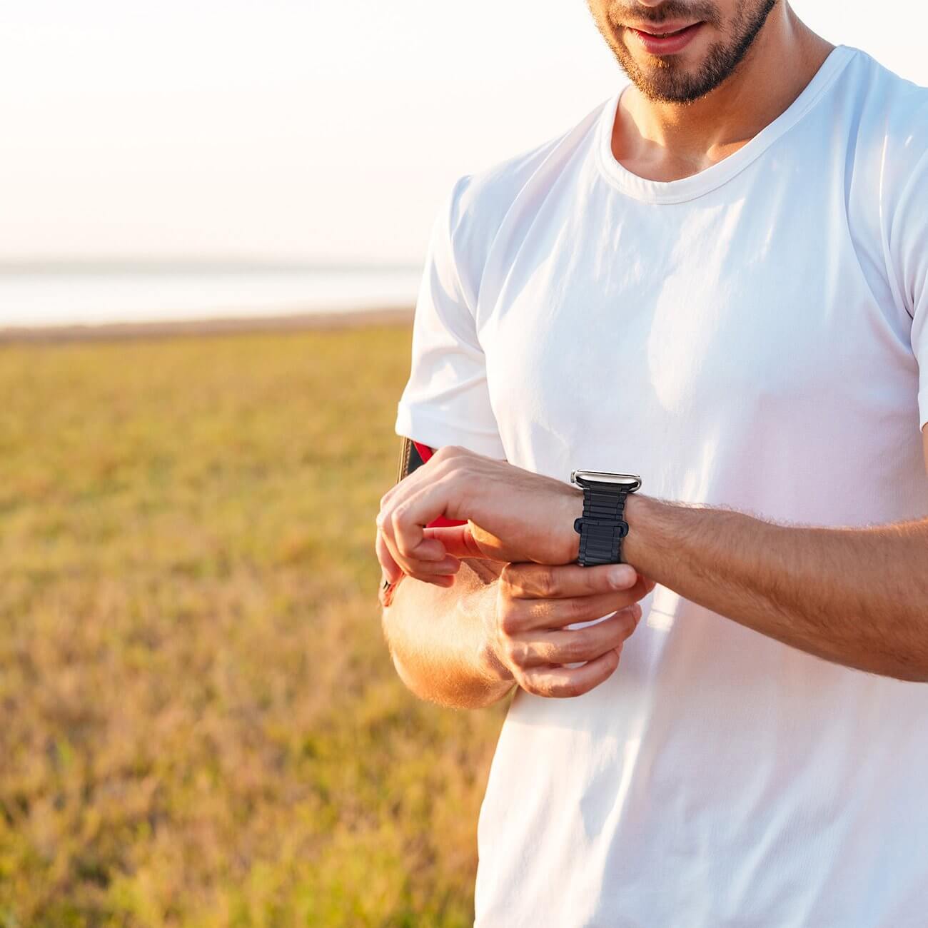 Dux Ducis Λουράκι Apple Watch 2 / 3 / 4 / 5 / 6 / 7 / 8 / 9 / SE / ULTRA 1 / ULTRA 2 - 42 / 44 / 45 / 49 mm Armor Silicone MagneticΜαγνητικό Σιλικόνης - Blue