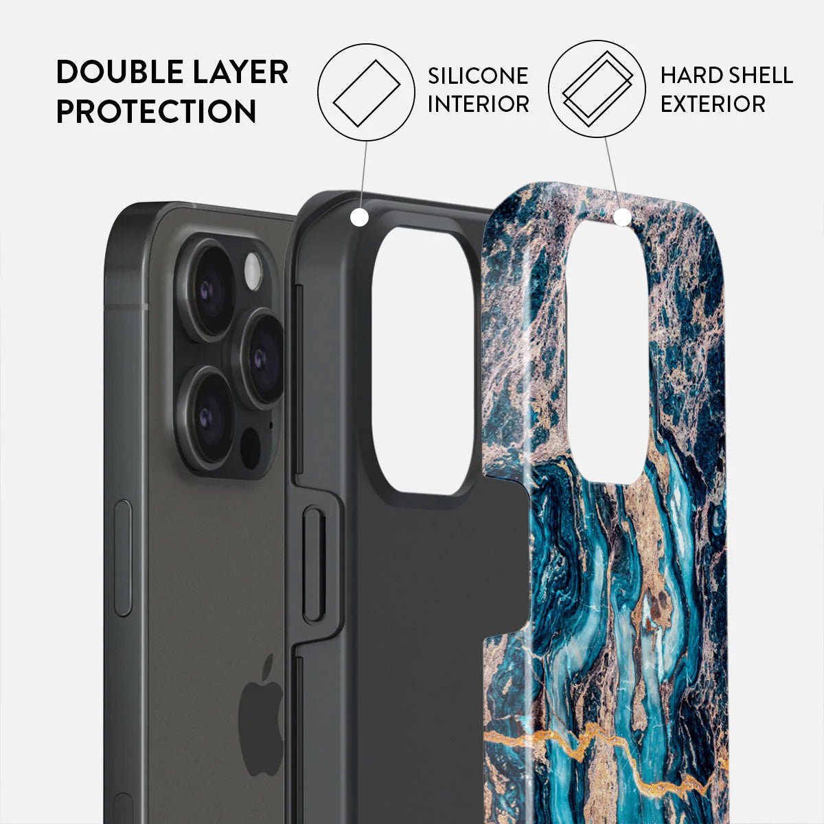 Burga iPhone 15 Pro Max Fashion Tough MagSafe Σκληρή Θήκη με MagSafe - Mystic River