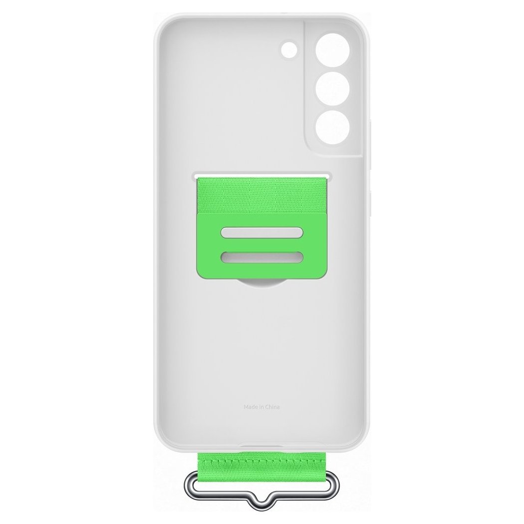 Samsung Silicone Strap Cover Samsung Galaxy S22 Plus Θήκη Σιλικόνης - White / Green - EF-GS906TWEGWW