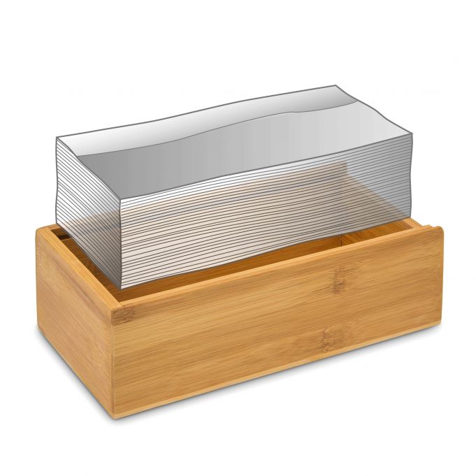 Relaxdays Ξύλινο Κουτί Αποθήκευσης για Χαρτομάντηλα - Natural - 4052025191412