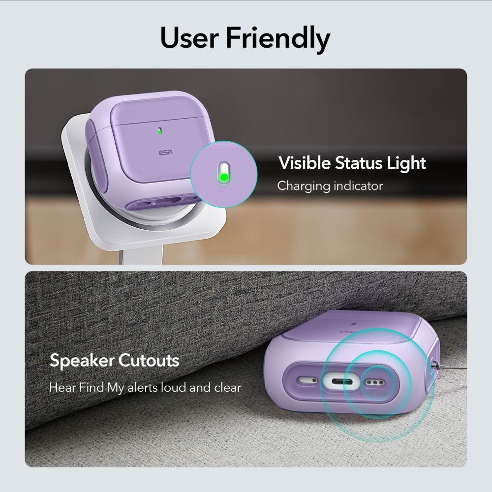 ESR AirPods 4 Θήκη Σιλικόνης με MagSafe - Orbit Halolock - Purple