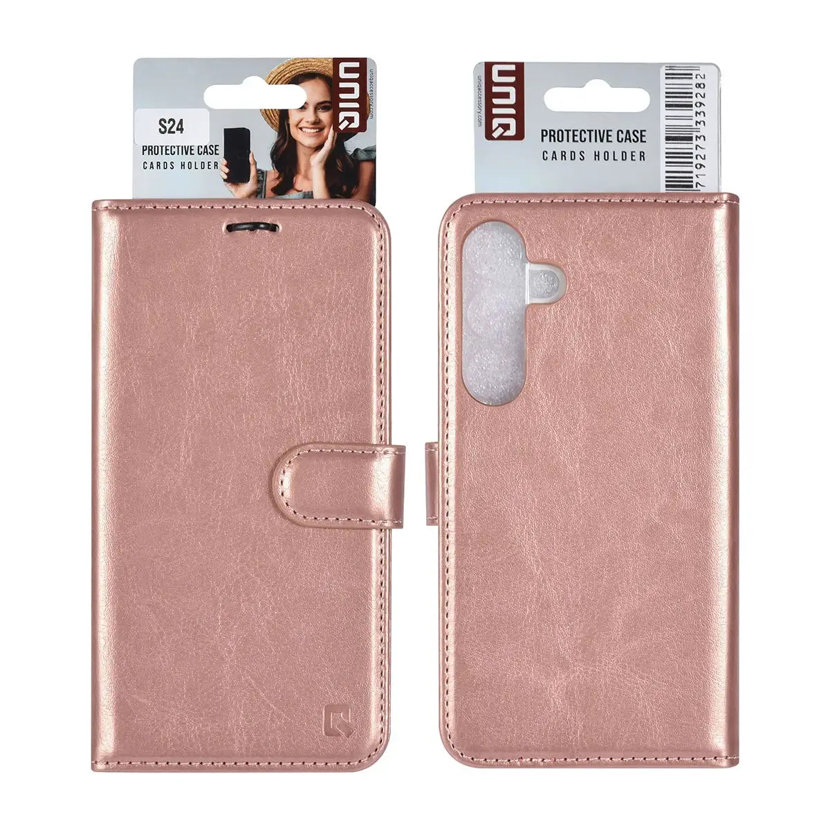 Tuniq Samsung Galaxy A55 5G - Θήκη Πορτοφόλι Stand από Δερματίνη - Rose Gold