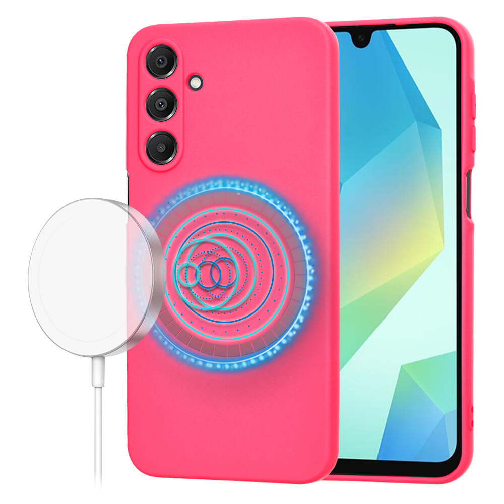 Techsuit Samsung Galaxy A16 4G / A16 5G SoftFlex MagSafe Θήκη Σιλικόνης - Hot Pink