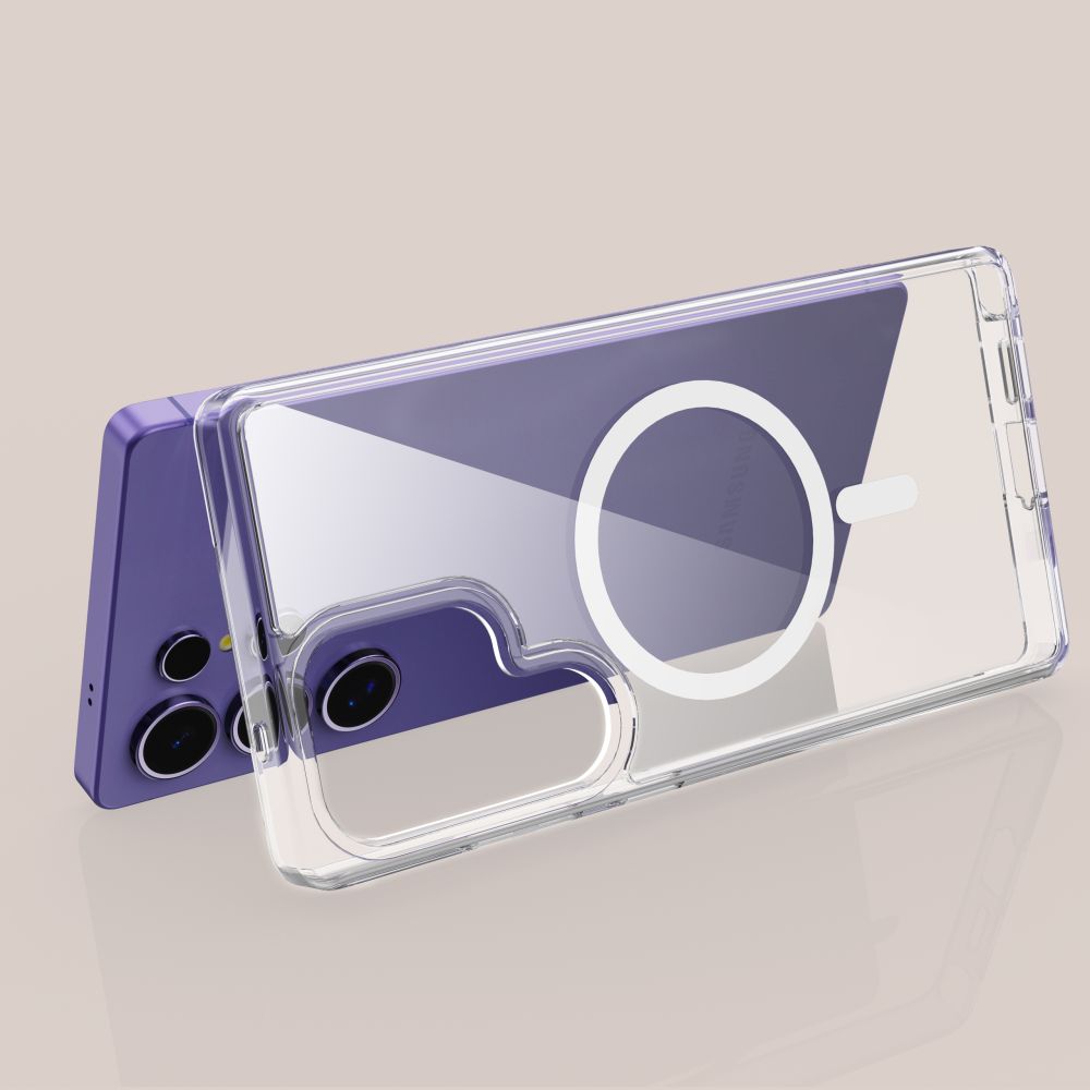 Tech - Protect Samsung Galaxy S25 Ultra Flexair Hybrid MagSafe Σκληρή Θήκη με Πλαίσιο Σιλικόνης και MagSafe - Διάφανη