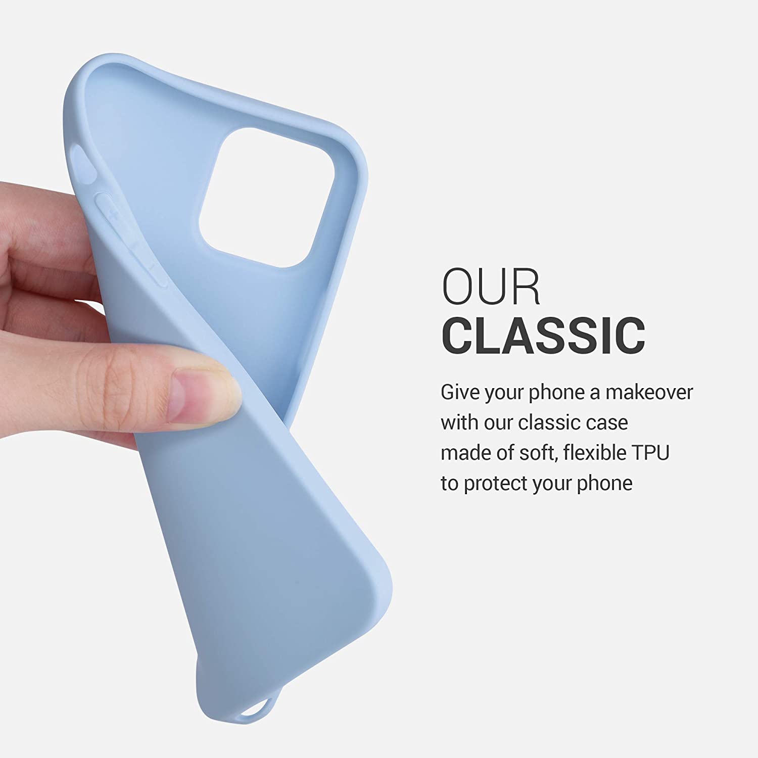 KW iPhone 12 / iPhone 12 Pro Θήκη Σιλικόνης TPU - Light Blue Matte - 53938.58