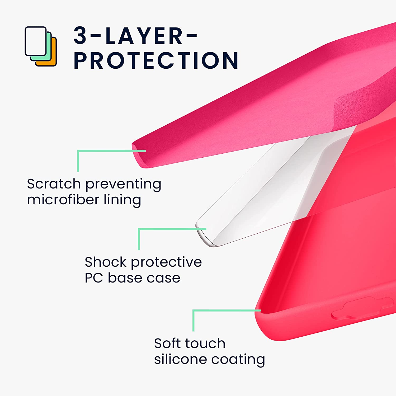 KW Samsung Galaxy S23 Plus Θήκη Σιλικόνης Rubberized TPU - Neon Pink - 60274.77