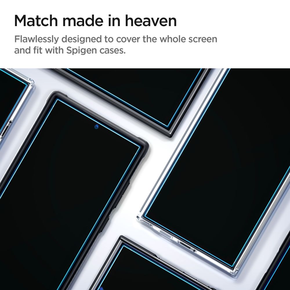 Spigen Samsung Galaxy S24 Ultra Glas.TR EZ Fit 0.2mm 2.5D 9H Tempered Glass Αντιχαρακτικό Γυαλί Οθόνης - 2 Τεμάχια - Clear - AGL07495