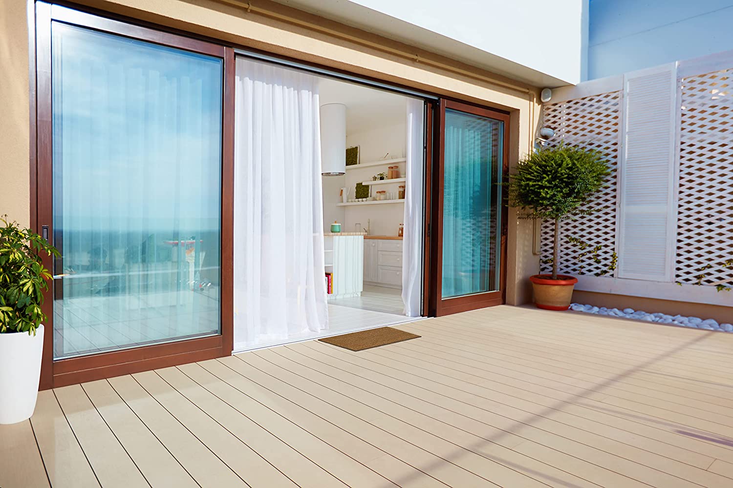 Relaxdays Χαλάκι Πόρτας από Ίνες Καρύδας - 60 x 40 cm - Brown - 4052025146665