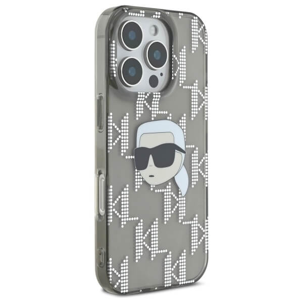 Karl Lagerfeld iPhone 16 Pro Max - IML Karl Head Electroplated - Σκληρή Θήκη με Πλαίσιο Σιλικόνης - Black - KLHCP16XHKLPKHK