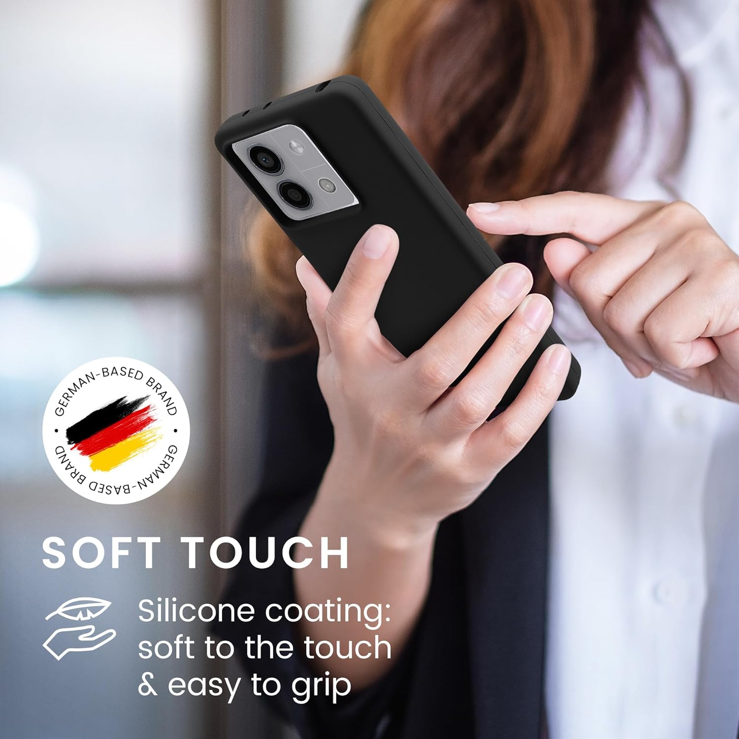 KW Xiaomi Redmi Note 13 5G Θήκη Σιλικόνης Rubberized TPU - Black