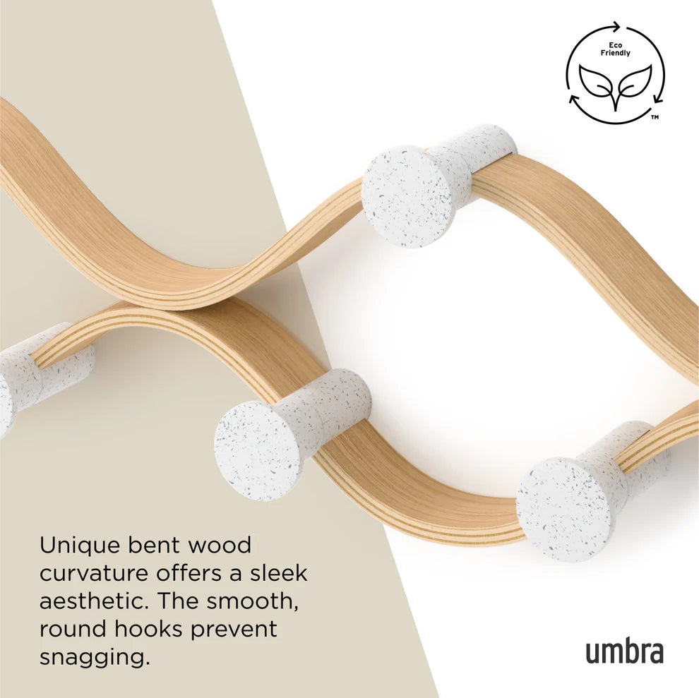 Umbra Montage Επιτοίχια Κρεμάστρα με 6 Γάντζους - White / Natural