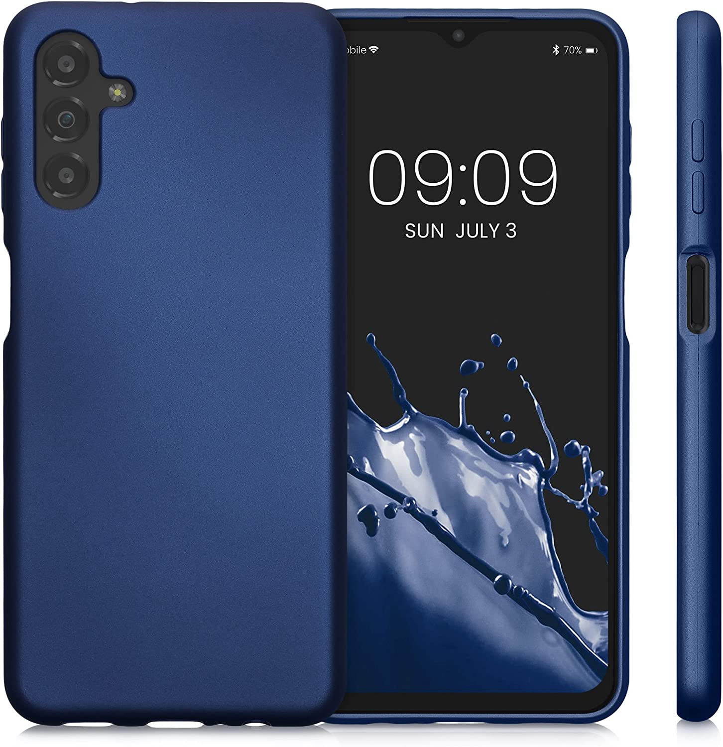 KW Samsung Galaxy A13 5G Θήκη Σιλικόνης TPU - Metallic Blue - 59741.64