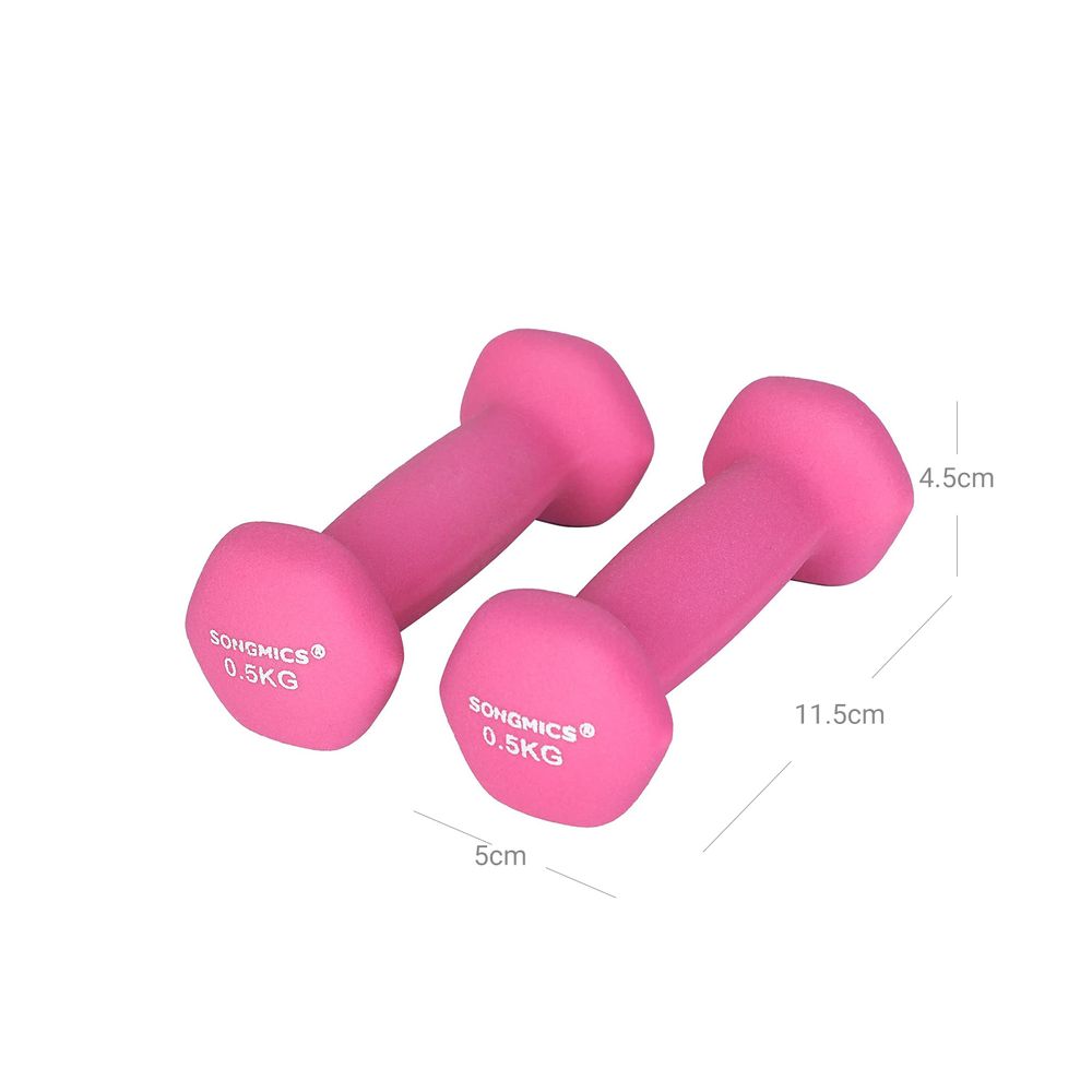 Songmics Σετ με 2 Βαράκια - 0.5 kg - Pink - SYL61PK