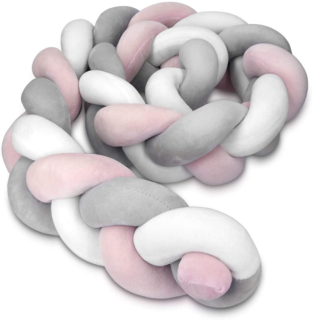 Navaris Προστατευτική Πάντα Πλεξούδα - Grey / Light Pink / White - 46327.22.33