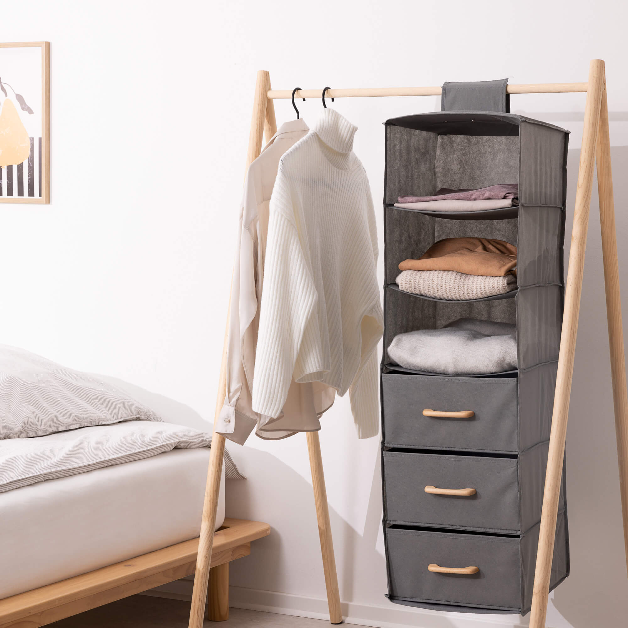 Navaris Κρεμάστρα Αποθήκευσης με 6 Διαμερίσματα - Grey - 55819.01