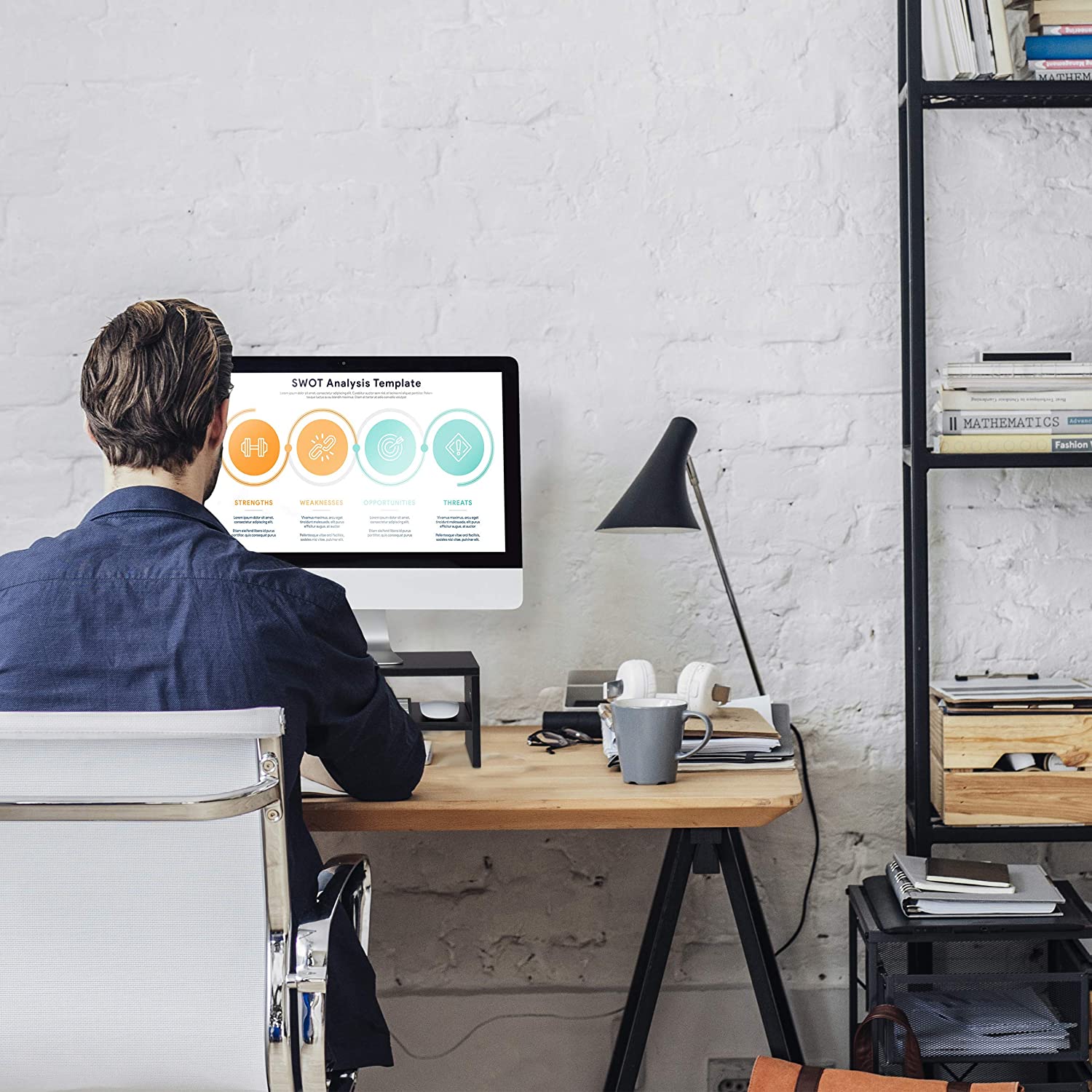 Relaxdays Ξύλινη Βάση Στήριξης Οθόνης - Black - 4052025321994