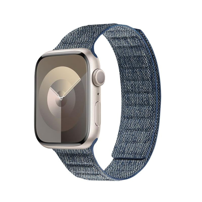 Crong Λουράκι Apple Watch 4/5/6/7/8/9/10/11 - SE (1/2/3) - ULTRA (1/2/3) - 44/45/46/49mm από Νάιλον - Melange - Blue Melange