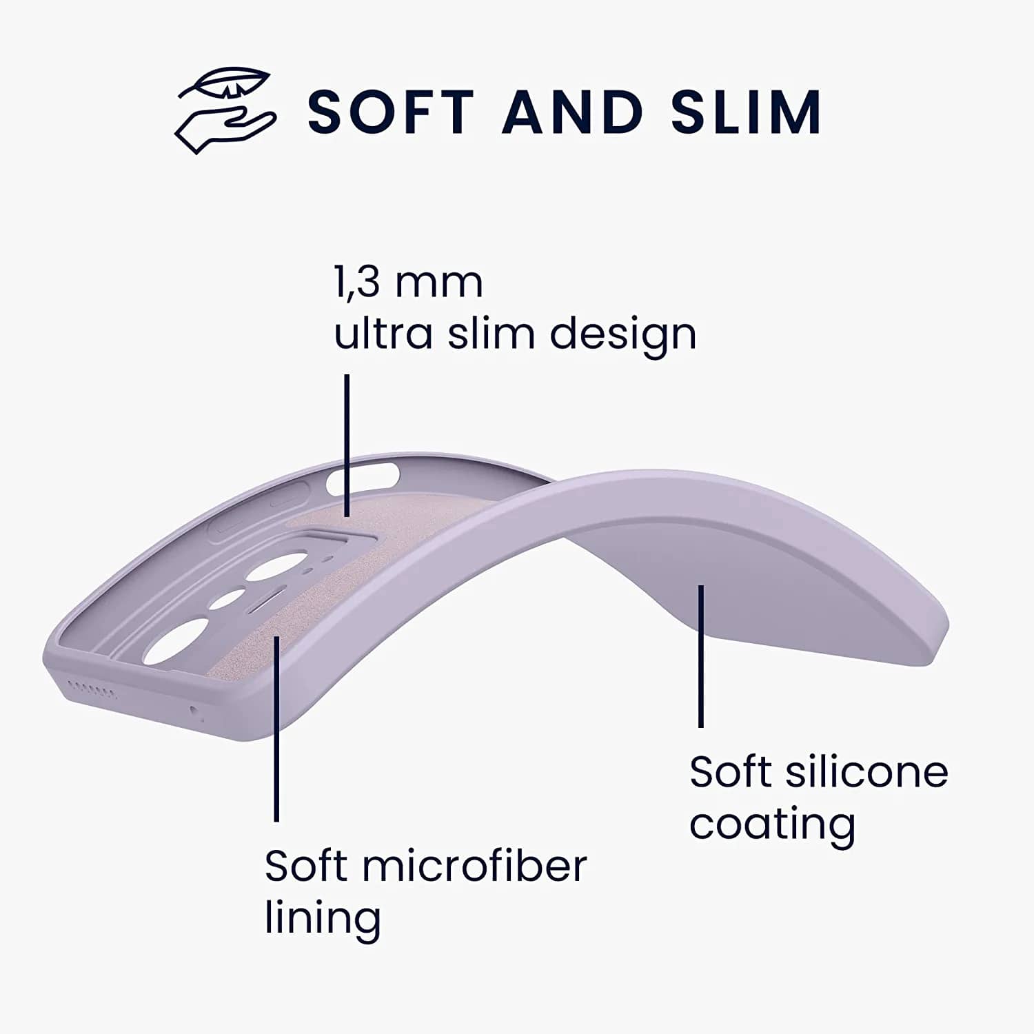 KW Xiaomi 11T / 11T Pro Θήκη Σιλικόνης Rubberized TPU - Purple Cloud - 56573.192