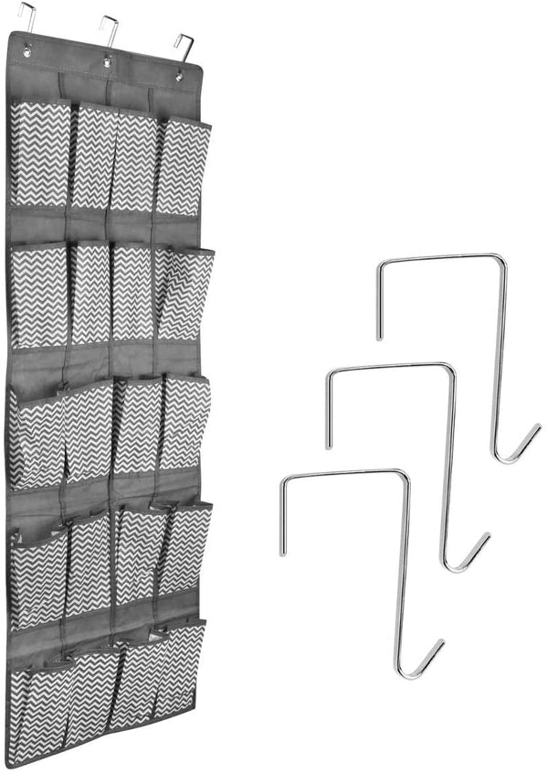 Navaris Κρεμάστρα Organizer Για Παπούτσια, Σύστημα Οργάνωσης Με 20 Θήκες - Grey - 49084.19