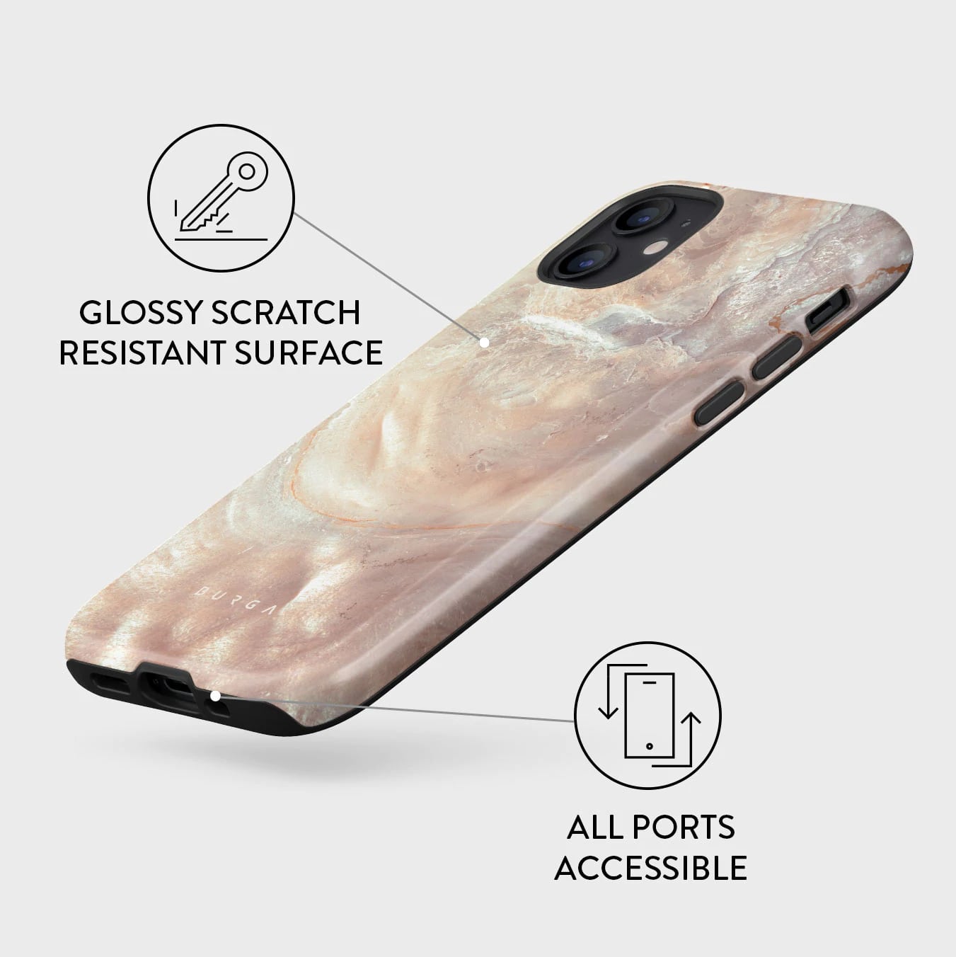 Burga iPhone 12 / 12 Pro Fashion Tough Σκληρή Θήκη - Serene Sunset