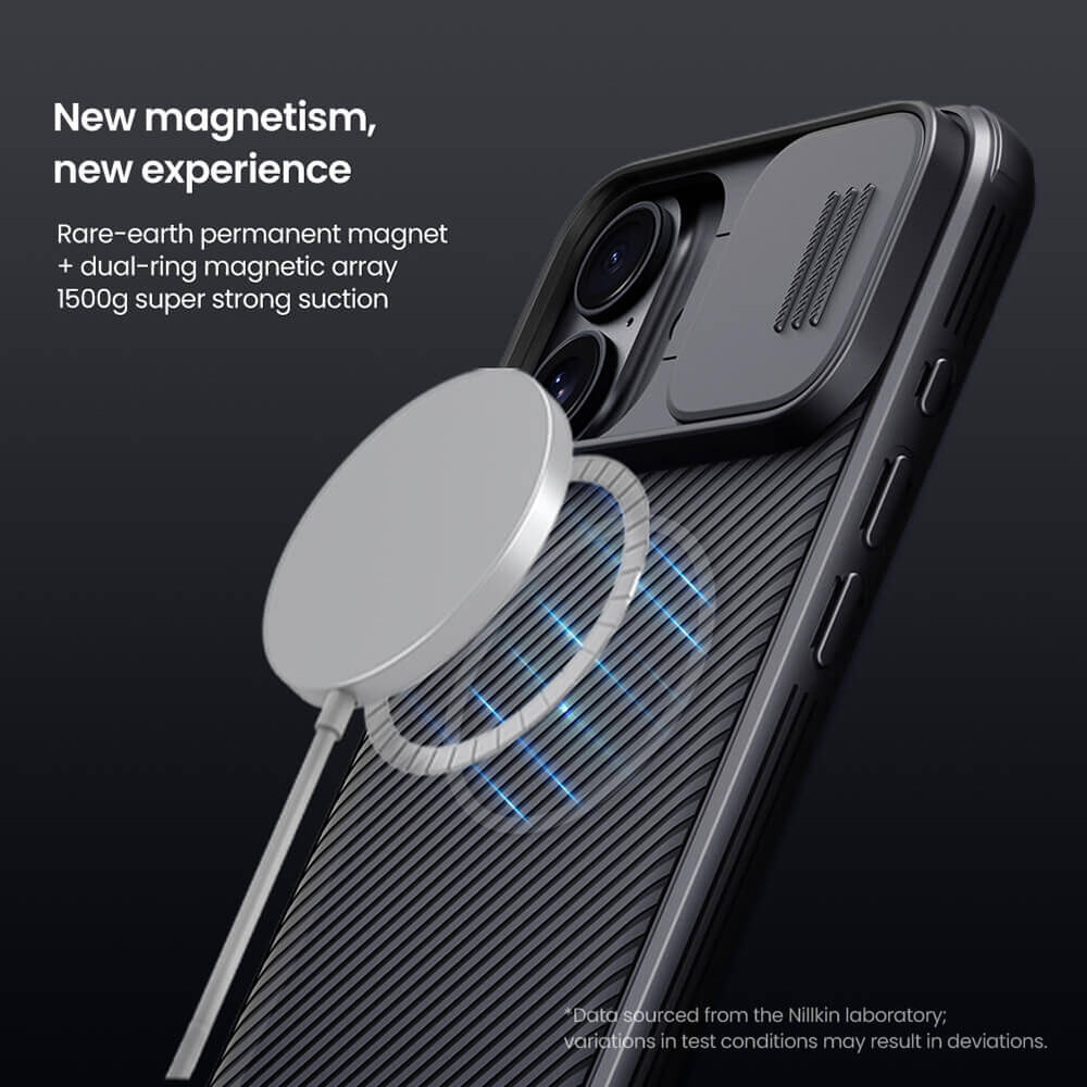 Nillkin iPhone 16 Plus CamShield Pro Magnetic Σκληρή Θήκη με Κάλυμμα για την Κάμερα και MagSafe - Black