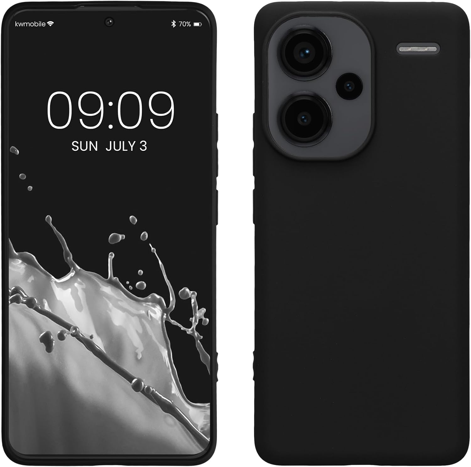 KW Xiaomi Redmi Note 13 Pro+ 5G Λεπτή Θήκη Σιλικόνης TPU - Matte Black