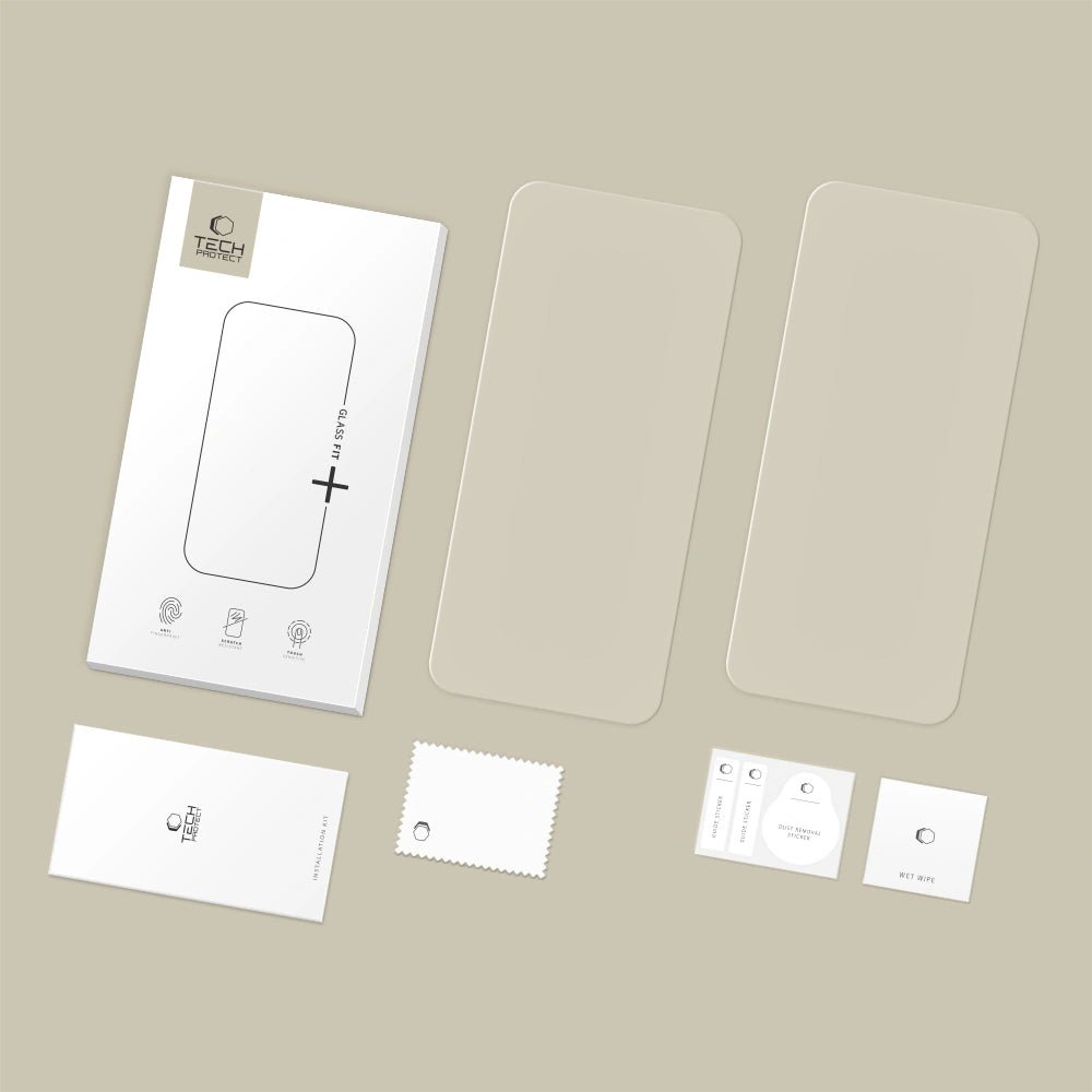 Tech - Protect iPhone 16 Pro / 17 / 17 Pro - Glass Fit+ Αντιχαρακτικό Γυαλί Οθόνης - 2 Τεμάχια - Διάφανo