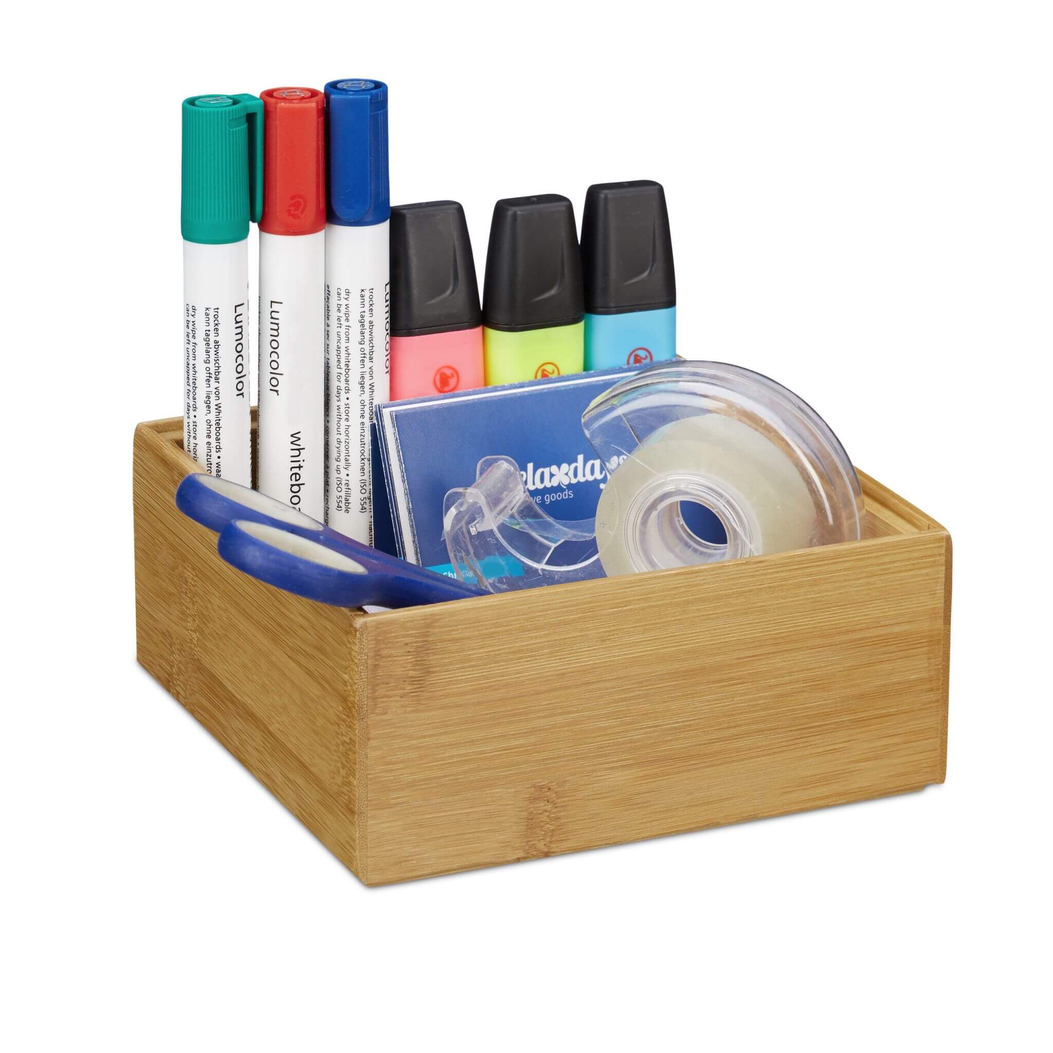 Relaxdays Διοργανωτής Γραφείου από Μπαμπού - Natural - 4052025942267