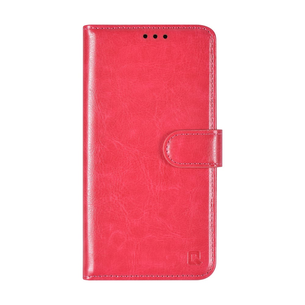 Tuniq iPhone 16 Pro - Θήκη Πορτοφόλι Stand από Δερματίνη - Hot Pink