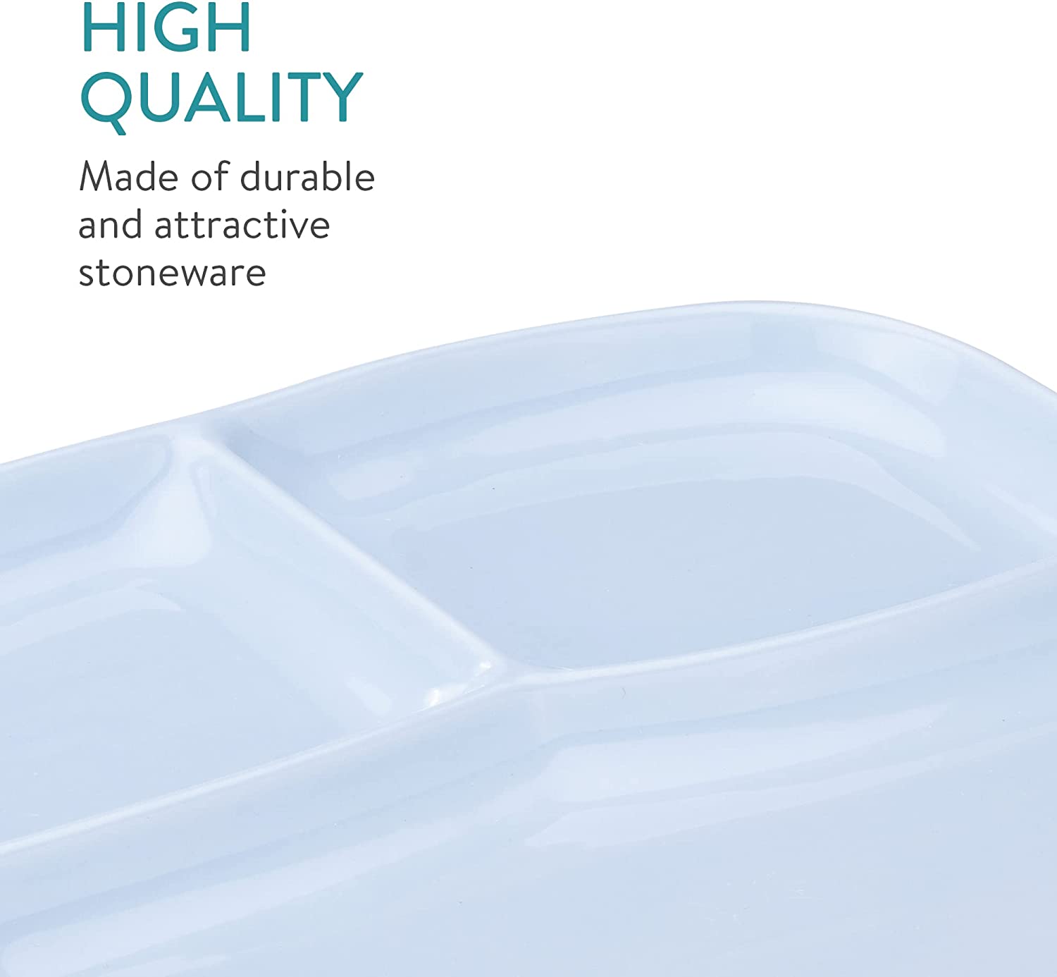 Navaris Σετ με Κεραμικό Μπολ και Πιάτο με Διαχωριστικά - Baby Blue - 58505.01