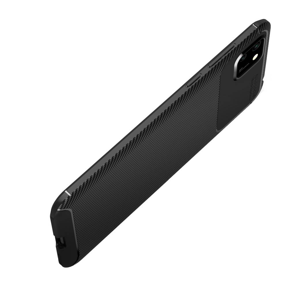 OEM Huawei Y5p / Honor 9S Θήκη Σιλικόνης TPU Beatles Carbon Fiber - Black