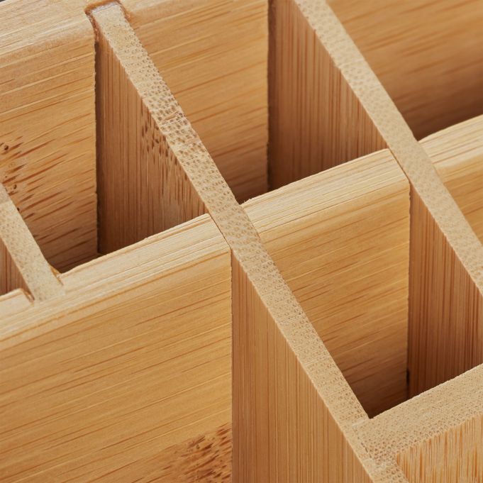 Relaxdays Ξύλινη Βάση Οργάνωσης Γραφείου από Bamboo - Natural - 4052025316136
