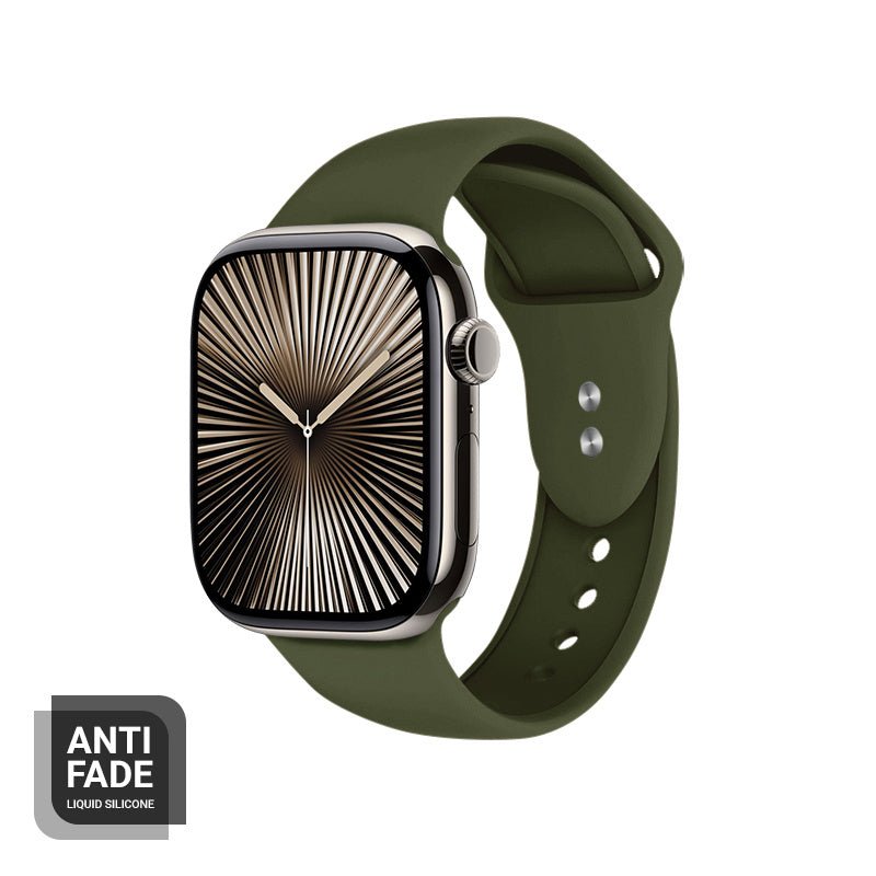Crong Λουράκι Apple Watch 2/3/4/5/6/7/8/9/10/11 - SE (1/2/3) - 38/40/41/42mm Σιλικόνης - Liquid Strap - Green