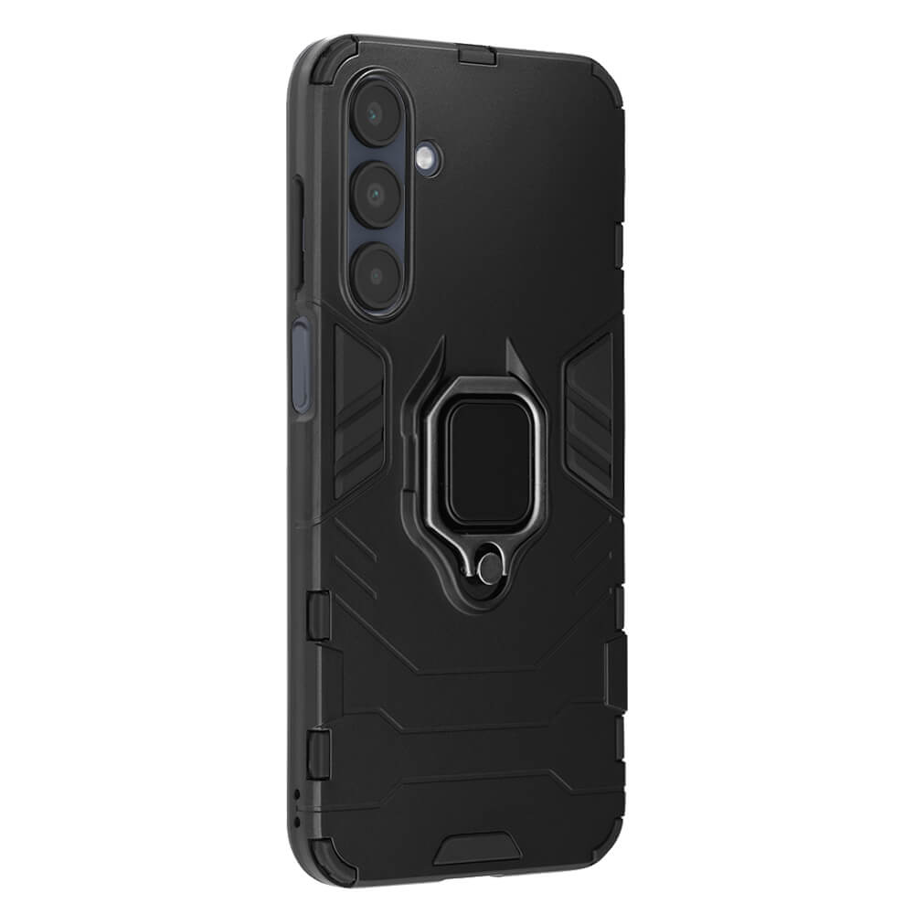 Techsuit Samsung Galaxy A16 4G / A16 5G - Silicone Shield - Σκληρή Θήκη με Δαχτυλίδι Συγκράτησης - Black