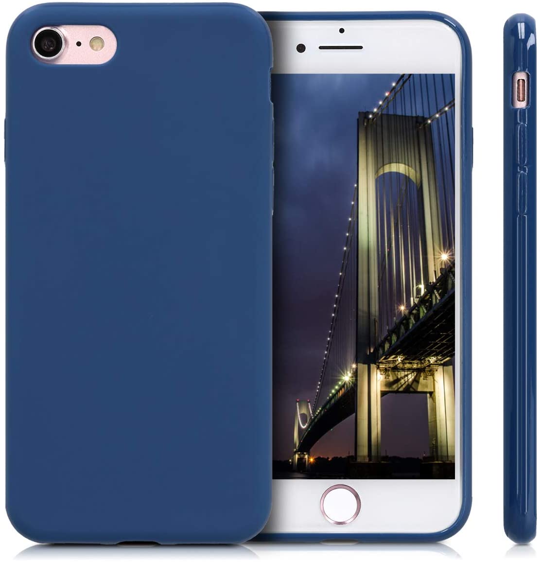 KW iPhone SE 2022 / SE 2020 / 7 / 8 Θήκη Σιλικόνης TPU - Navy Blue - 39458.116