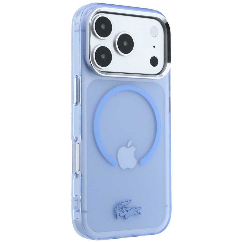 Lacoste iPhone 17 Pro / iPhone 18 Pro - Σκληρή Θήκη με Πλαίσιο Σιλικόνης - IML Frosted MagSafe - Blue