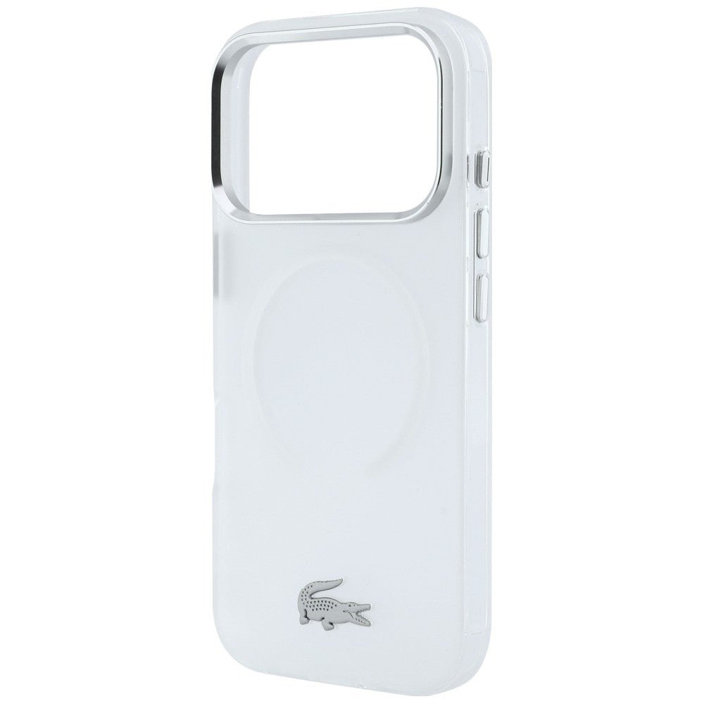 Lacoste iPhone 17 Pro / iPhone 18 Pro - Σκληρή Θήκη με Πλαίσιο Σιλικόνης - IML Frosted MagSafe - Clear