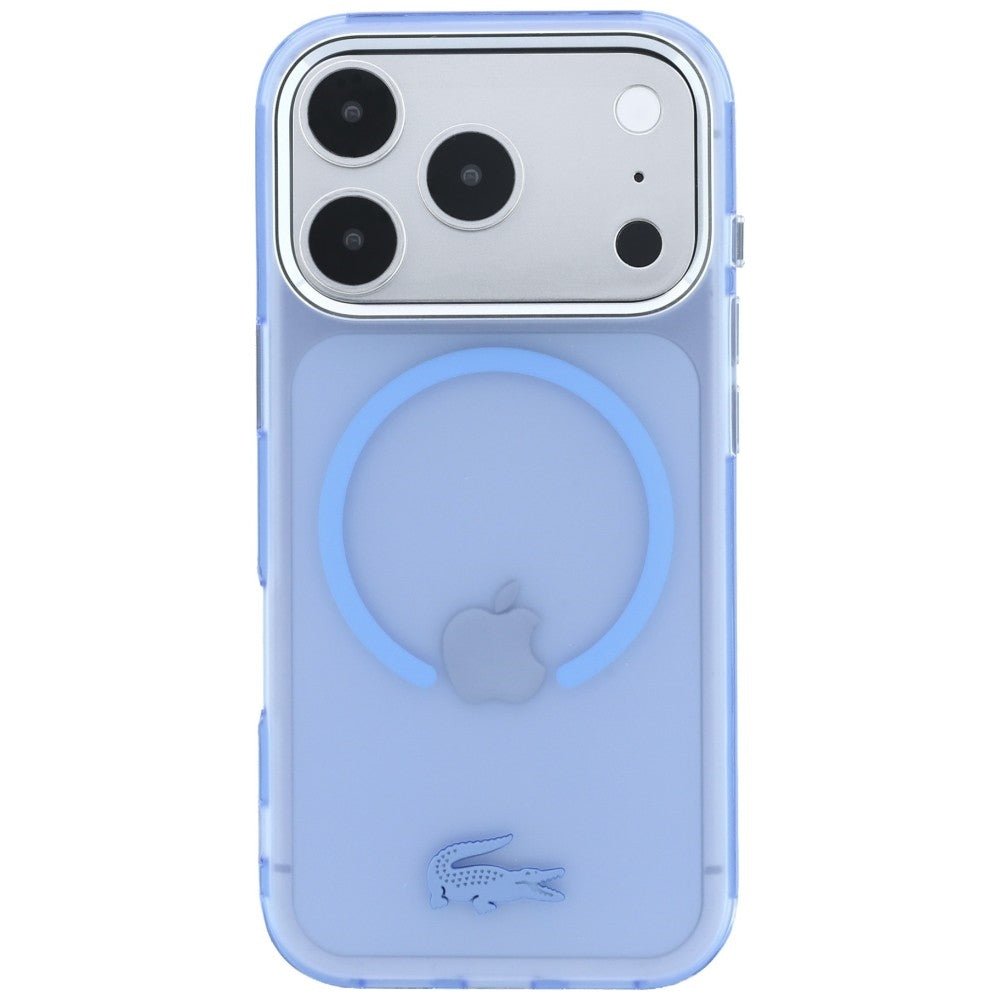 Lacoste iPhone 17 Pro Max / iPhone 18 Pro Max - Σκληρή Θήκη με Πλαίσιο Σιλικόνης - IML Frosted MagSafe - Blue