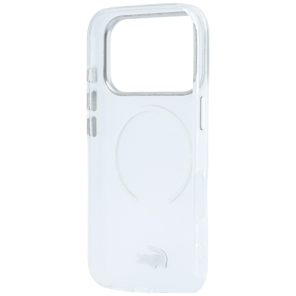 Lacoste iPhone 17 Pro Max / iPhone 18 Pro Max - Σκληρή Θήκη με Πλαίσιο Σιλικόνης - IML Frosted MagSafe - Clear