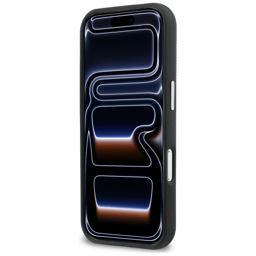 Lacoste iPhone 17 Pro Max - Σκληρή Θήκη με Πλαίσιο Σιλικόνης - Semi Wrap Petit Pique MagSafe - Navy Blue