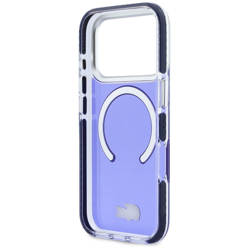 Lacoste iPhone 17 Pro - Σκληρή Θήκη με Πλαίσιο Σιλικόνης - Shockproof Transparent Frosted MagSafe - Marine