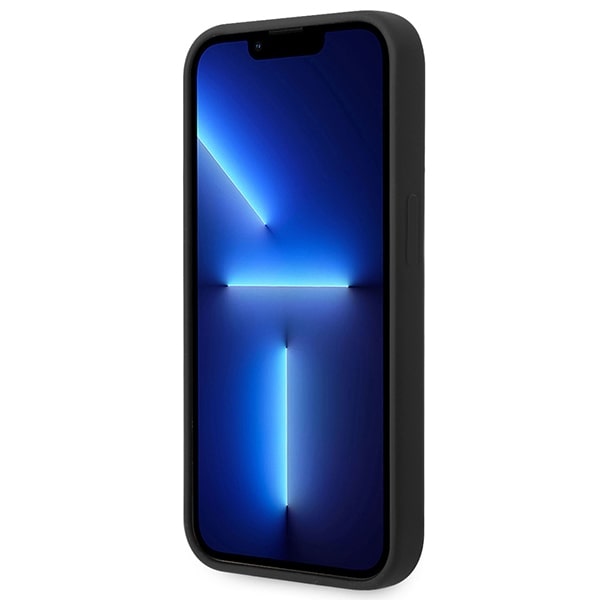 Guess iPhone 14 Pro Silicone Metal Logo Script Θήκη Σιλικόνης - Black - GUHCP14LSLSMK