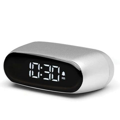 Lexon Μίνι Επιτραπέζιο Ξυπνητήρι με Οθόνη LCD - Minut - Aluminum