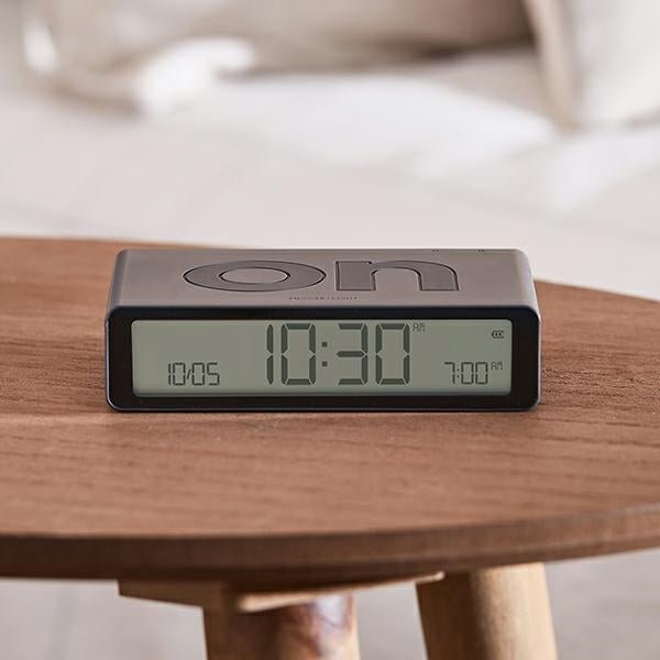 Lexon Ψηφιακό Ξυπνητήρι Διπλής Όψης - Flip Classic - Dark Grey