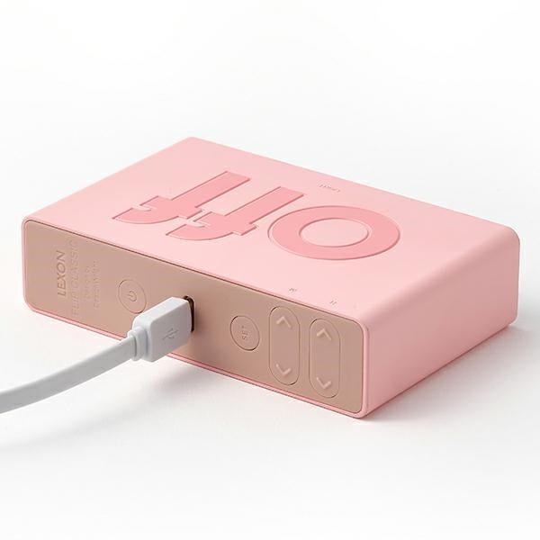 Lexon Ψηφιακό Ξυπνητήρι Διπλής Όψης - Flip Classic - Pink