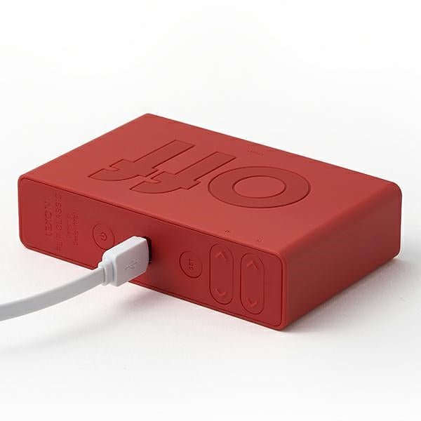 Lexon Ψηφιακό Ξυπνητήρι Διπλής Όψης - Flip Classic - Red